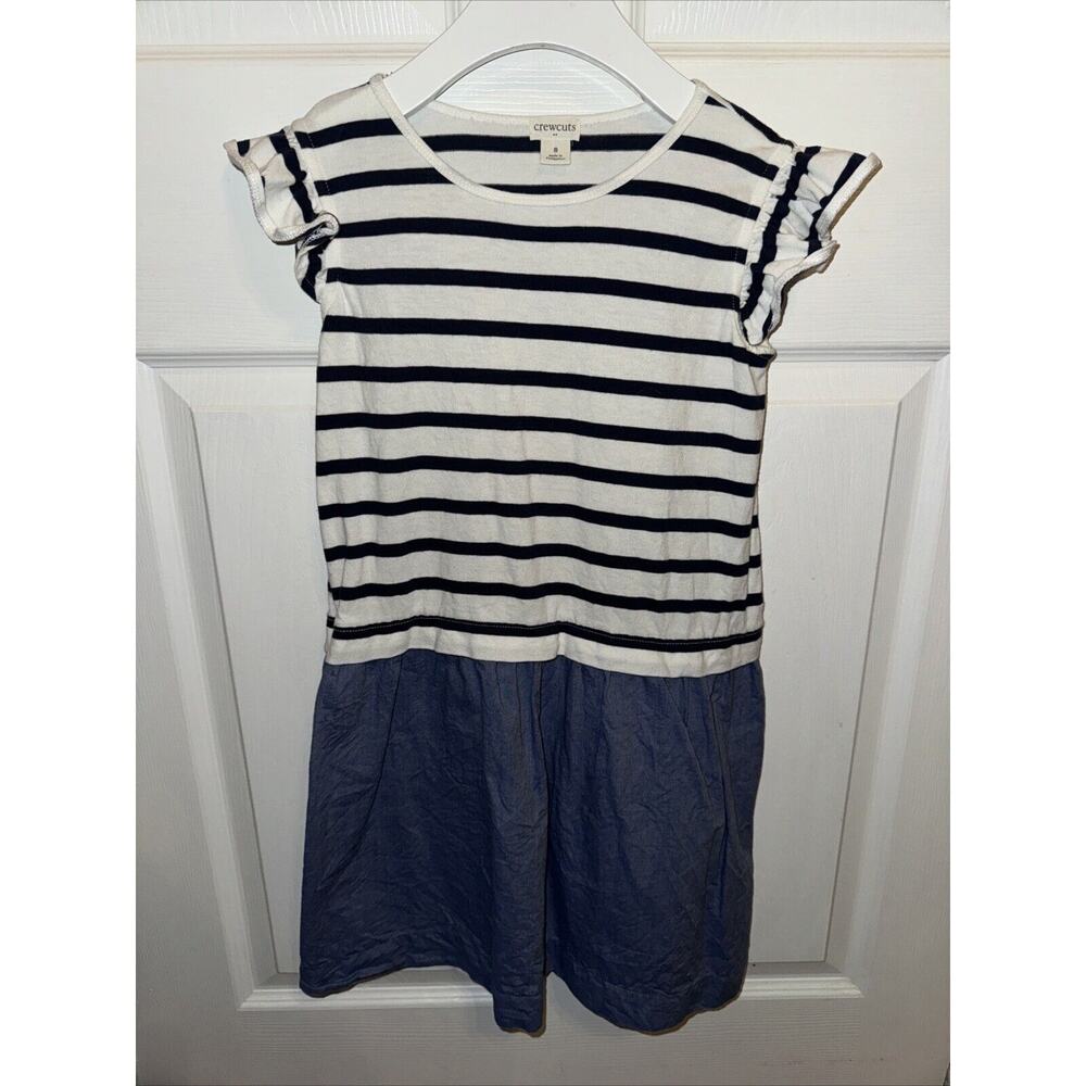Crewcuts J.Crew Nautical‎ Coastal Blue Striped Dress Size 8